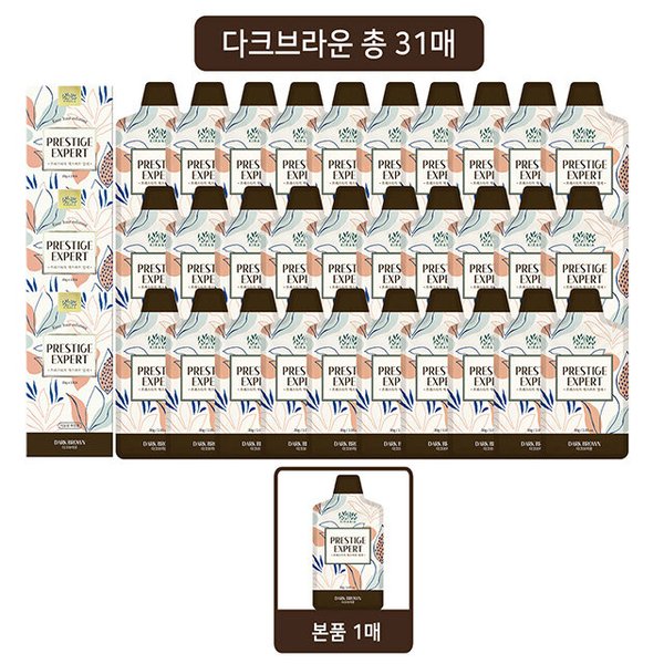 최신상 [키라니아] 프리미엄 염색제 30매 + 체험분 1매