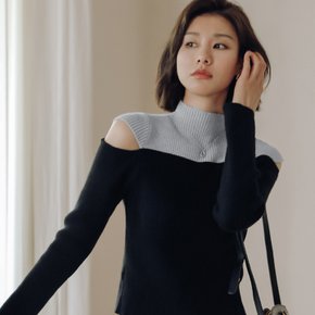 LS vintage semi-turtleneck sweater TOP