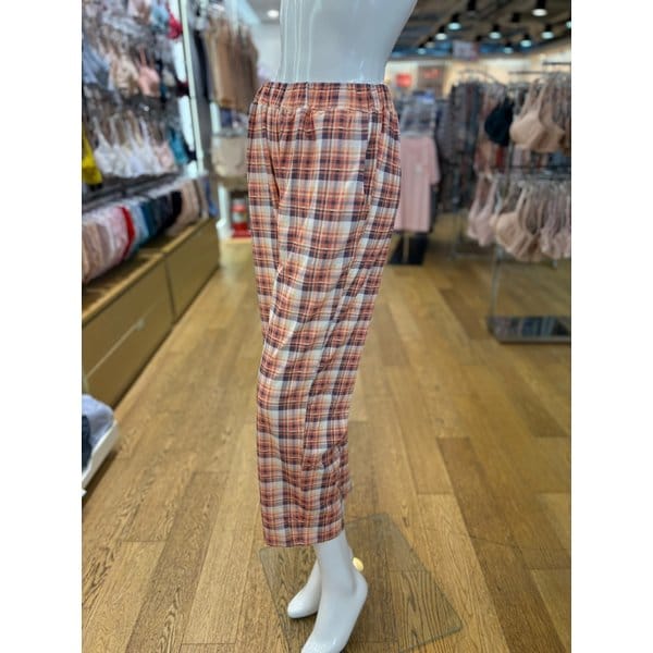 [파주점] 면스판 체크나염 홈웨어 하의 (PK) VEP3801F