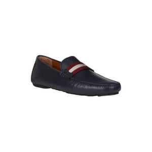 이스퀘어 4331842 Bally Waltec Mens 6198385 Navy Blue Leather Loafer