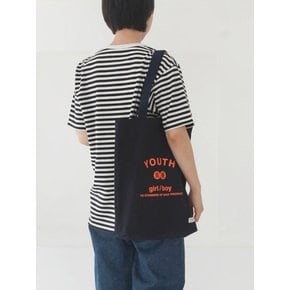 시그니처 로고 에코백-네이비