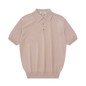 Essential Short Sleeve Polo Knit (Pink)