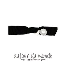 side ribbon pearl hairpin (2colors)