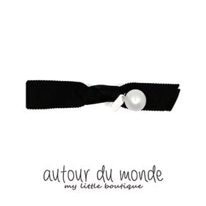 side ribbon pearl hairpin (2colors)