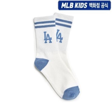 MLB키즈 25SS[KIDS] (백화점 공식) 25N 베이직 스트라이프 일대일 양말  7ASOB075N-07BLM