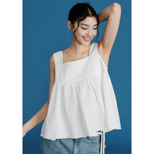 플랙진 여성 셔링 슬리브리스 블라우스_3colors (PWTI2BLL11W)