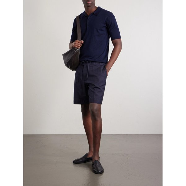 오피시네 제네랄레 필 스트레이트 레그 라이오셀 린넨 코튼 블렌드 쇼츠 46376663163010455