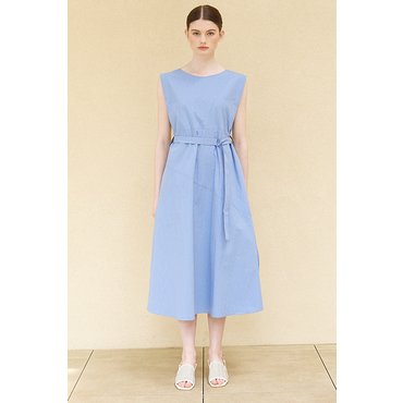 LAFEL 라펠소로브 브이넥 슬리브리스 드레스 LNMO2240