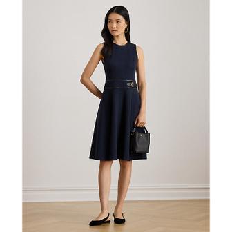 로렌 랄프 로렌 버클 트림 헤링본 자카드 드레스(WMLRDRSSCM20075410)