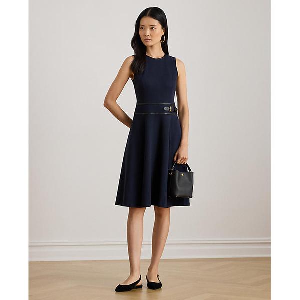 버클 트림 헤링본 자카드 드레스(WMLRDRSSCM20075410)