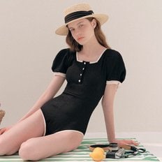 BUTTON SWIMSUIT BLACK