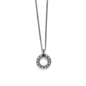 SEWN SWEN SILVER MINI REVERSIBLE GEMSTONE NECKLACE