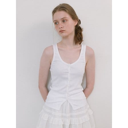 라미네즈 Whole Button Sleeveless - Ivory
