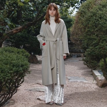 뮤제 [Cashmere 30%] MAGOT Cashmere Blended Handmade Coat_Cream Ivory