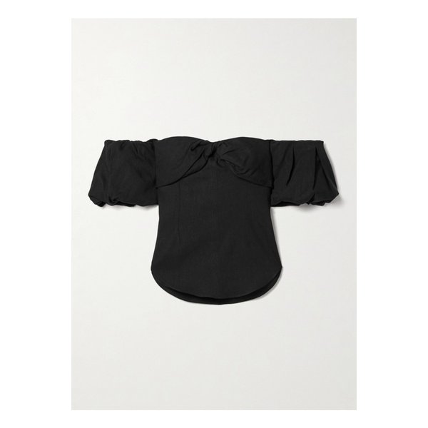 달리다 컨버터블 오프숄더 헴프 혼방 탑 블랙 1647597343550348