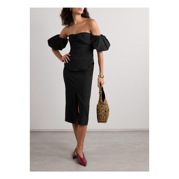 달리다 컨버터블 오프숄더 헴프 혼방 탑 블랙 1647597343550348