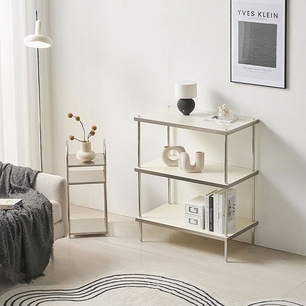 답답함 없는 인테리어 선반 거실장 75cm 3단(목재) WB640 (착불)