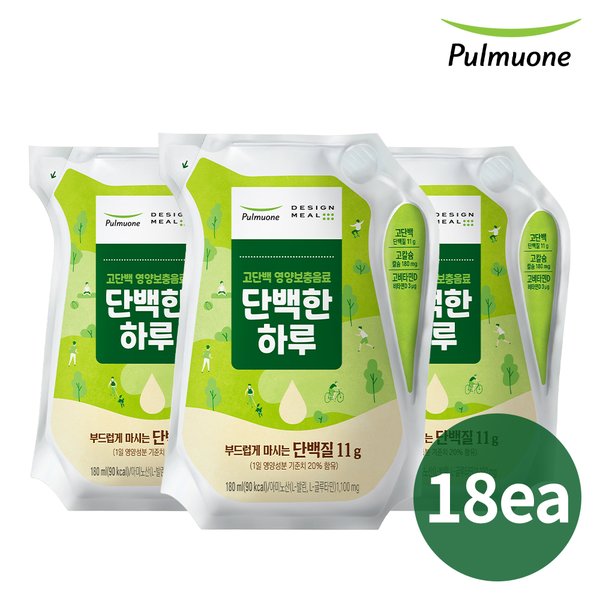 풀무원 디자인밀 단백한 하루 180mlX18개