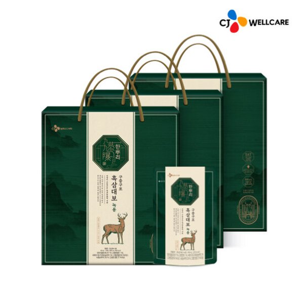 [CJ공식] 한뿌리흑삼대보녹용(40ml*24포) 3박스
