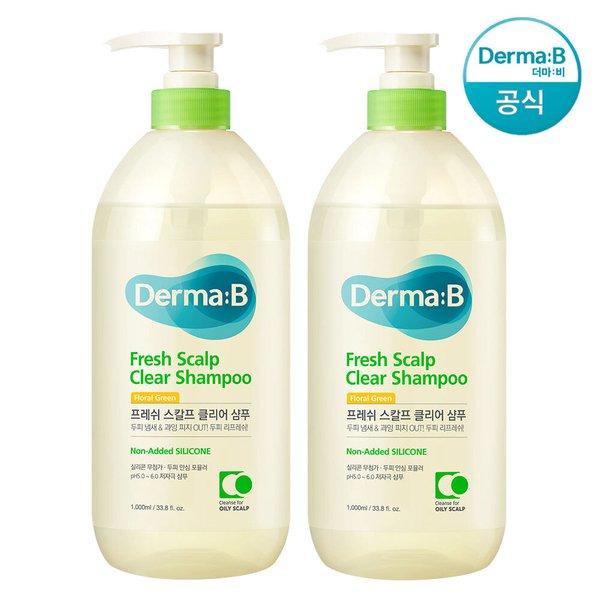 프레쉬 스칼프 클리어 샴푸 (플로럴 그린) 1000ml 1+1+튜브견본2개(랜덤)