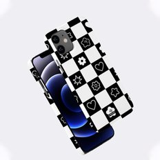 아이콘 갤럭시노트8(N950) 블랙화이트 3D 하드 케이스