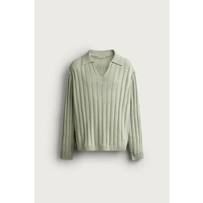 ZARA 자라 린넨코튼 니트 폴로 티어 2893 307 519