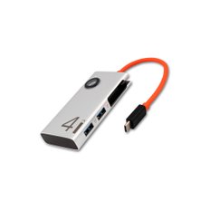 WP400C 4 in 1 USB허브 USB C to USB3.0 일체형 알루미늄 방열 과전압 과전류 과열보호