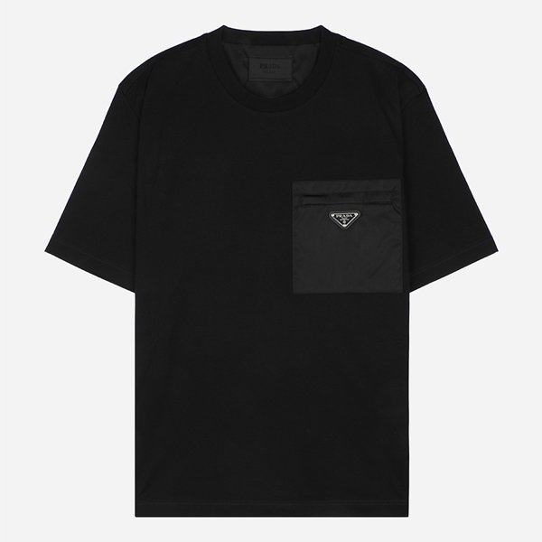 [시흥점] [프라다]6S UJN661 11CK F0002 삼각 로고 포켓 반팔 티셔츠 블랙