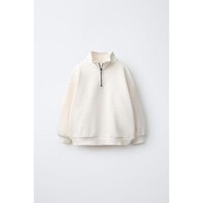 ZARA 자라 키즈 하이 넥 스웨트셔츠 에크루 0722579712 0722579 1371827