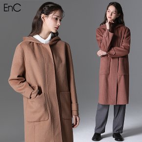 [EnC] 핸드메이드 후드 롱 울코트