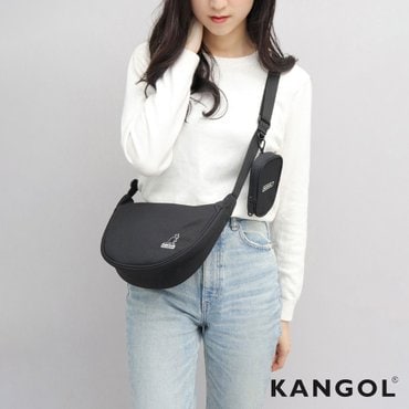 캉골 크로스백 크레센트 미니 숄더백 블랙 남성 여성 가방 SNY036 KANGOL AMS