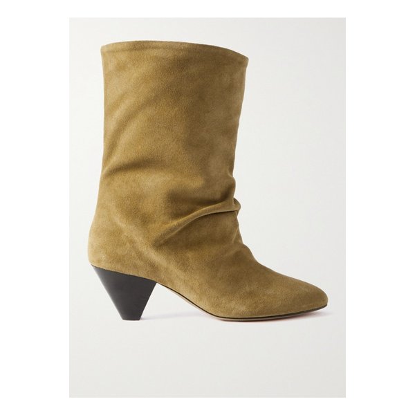 리치 개더 스웨이드 앵클 부츠 탠 브라운 1647597322740293