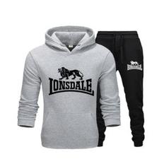 남자 후드티 맨투맨 오버핏 빅사이즈 머슬핏 집업 남성용 Lonsdale 스포츠 후드 운동복 캐주얼 세트 바지