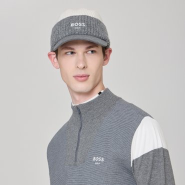 BOSS GOLF 울 니트 비니 캡 MAN MEDIUM GREY