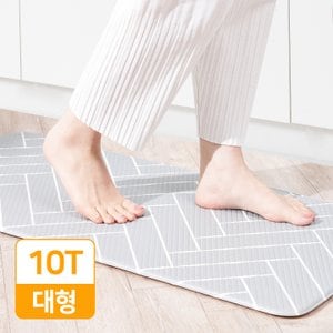  10T 대형 PVC 주방 욕실 현관 화장실 싱크대 부엌 매트 발매트