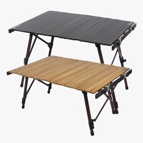 캠핑 테이블 접이식 우드 롤 테이블90