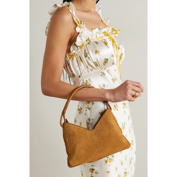 스타우드 발레리 가죽 트리밍 스웨이드 숄더백 1647597308520395