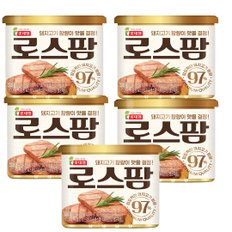 (롯데햄) 로스팜97 340g(5캔) 압도적인 돼지고기함량