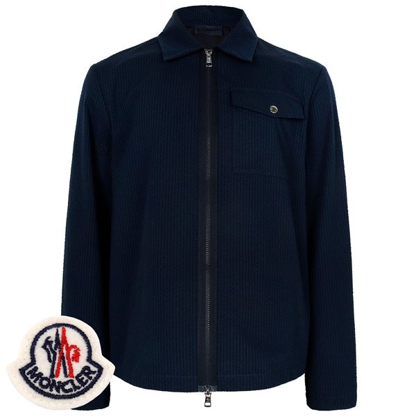 [부산점] 몽클레어 네이비 카미치아 시어서커 집업 셔츠 자켓 CAMICIA 2F00023 598JC 780