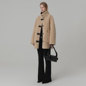 리암 리버시블 시어링 코트_블랙 / LIAM REVERSIBLE SHEARLING COAT_BLACK