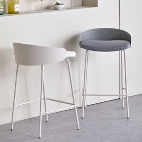올라 바스툴 높이60cm 홈바 주방 아일랜드 식탁의자 크림화이트 (컴피커버)