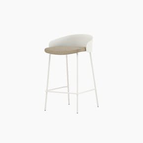 올라 바스툴 높이60cm 홈바 주방 아일랜드 식탁의자 크림화이트 (컴피커버)