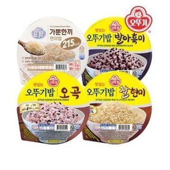 오뚜기 가뿐한끼 현미밥150g 6개 +발아흑미 210g 6개+찰현미 210g 6개+오곡밥 210g 6개