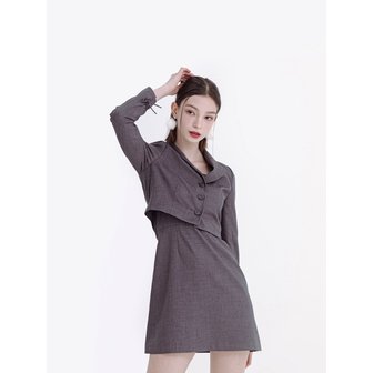 데이라이프 슬리브리스 원피스 (그레이)
