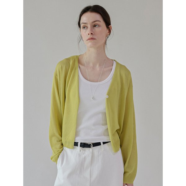 플라워 버튼 썸머 가디건_olive