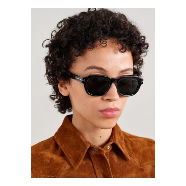 아이콘 D 프레임 아세테이트 선글라스 블랙 1647597359466059