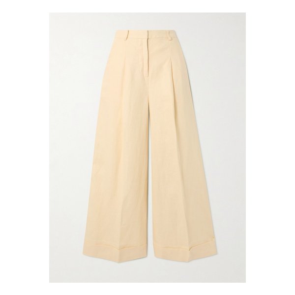 페이스풀 클로브 플리츠 리넨 와이드 팬츠 옐로 1647597360400220
