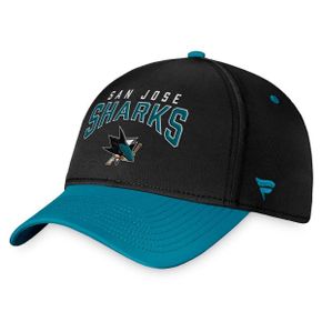 4874515 FANATICS Mens Fanatics Branded Black/Teal San Jose Sharks Fundamental 2-Tone Flex