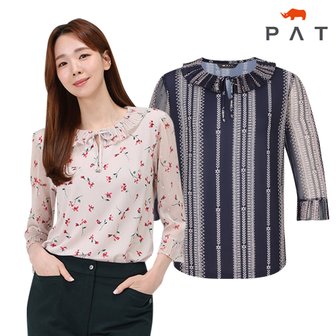 PAT 쉬폰 러플 티 블라우스_1G65309