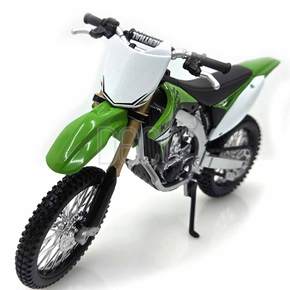 1:12 가와사키 KX 450F 그린 오토바이 미니카 피규어